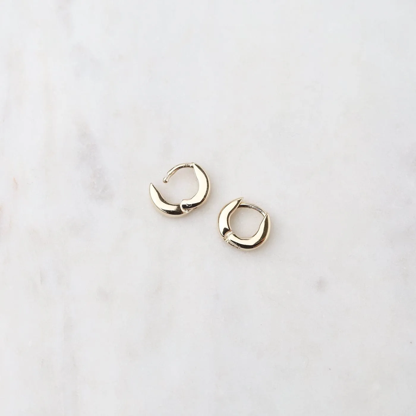 14K Yellow Gold Extra Small Hinged Hoop
