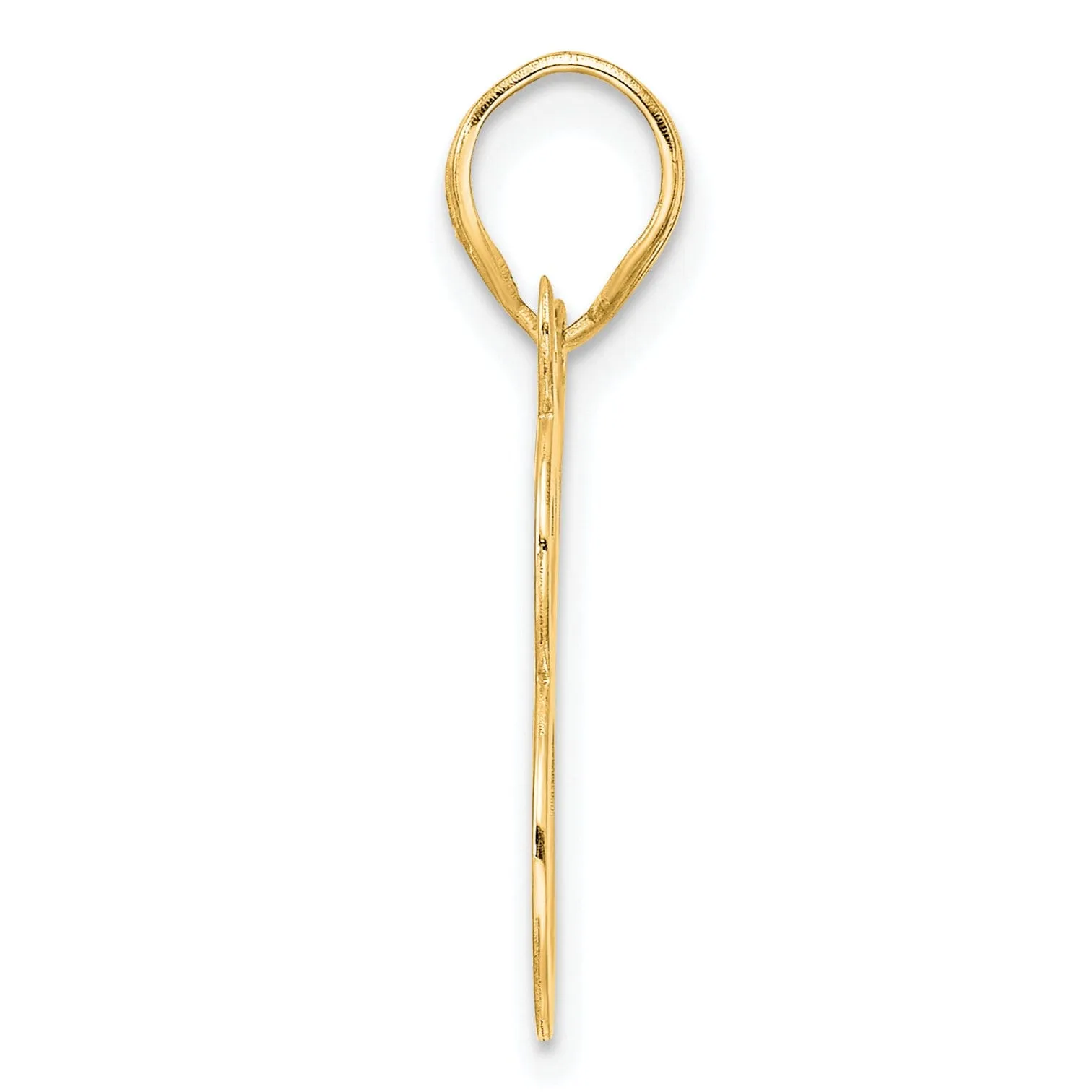 14k Yellow Gold Polished Finish Number 38 Charm Pendant