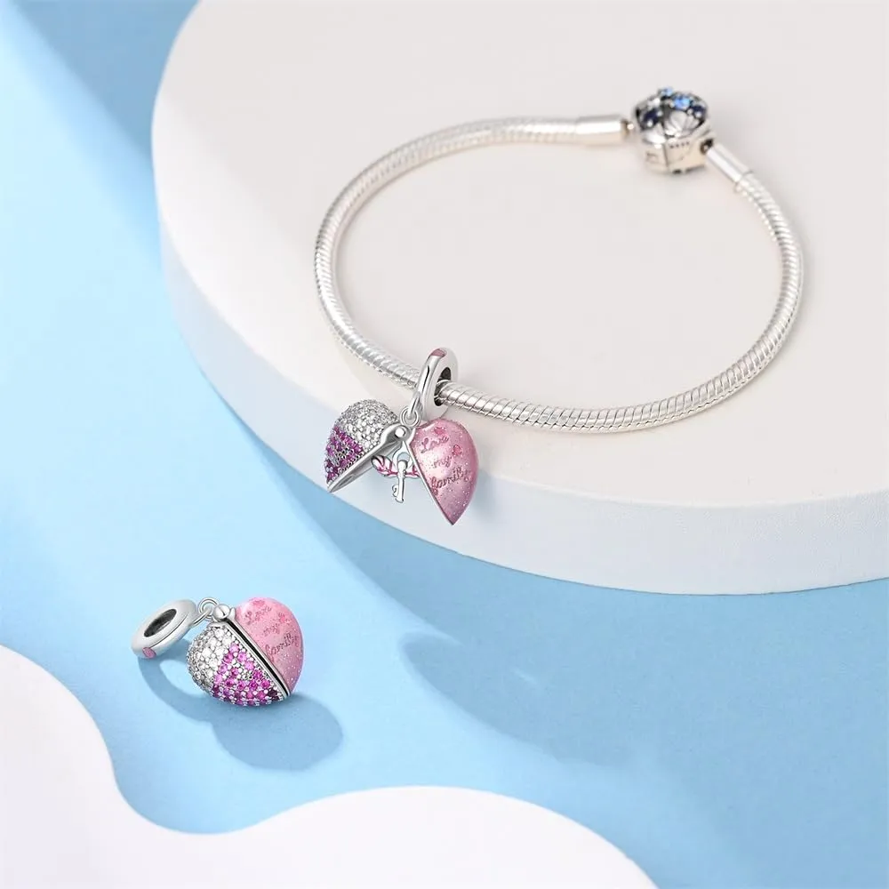925 Sterling Silver Bead Charm for Pandora Charms Bracelets and Necklaces for Woman 5A Cubic Zirconias Dangle Pendant,Jewelry Bead