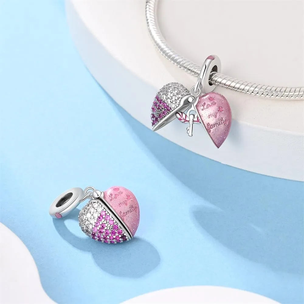 925 Sterling Silver Bead Charm for Pandora Charms Bracelets and Necklaces for Woman 5A Cubic Zirconias Dangle Pendant,Jewelry Bead