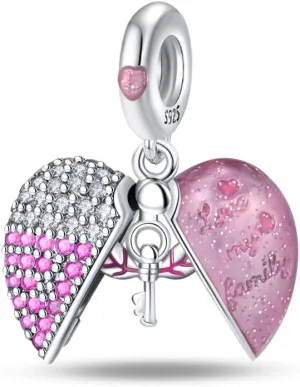 925 Sterling Silver Bead Charm for Pandora Charms Bracelets and Necklaces for Woman 5A Cubic Zirconias Dangle Pendant,Jewelry Bead
