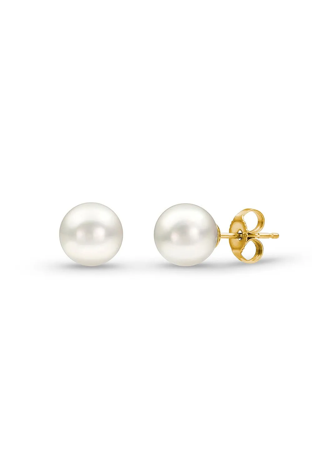 Akoya Pearl Simple Stud Earrings - 6mm