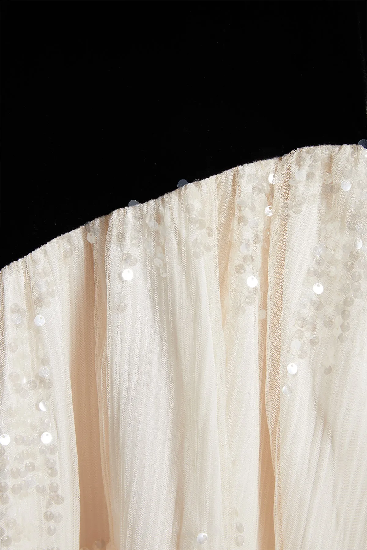 Alessia Mesh Splice Velvet Dress