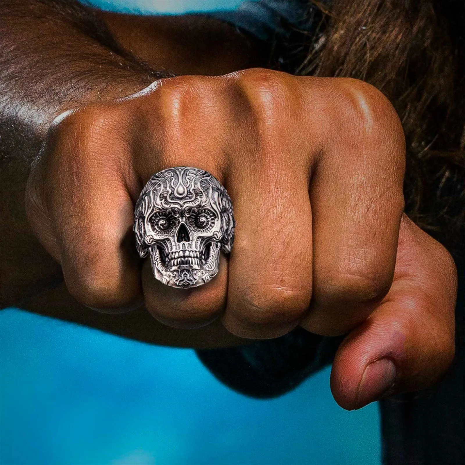 Calavera Sugar Skull Ring