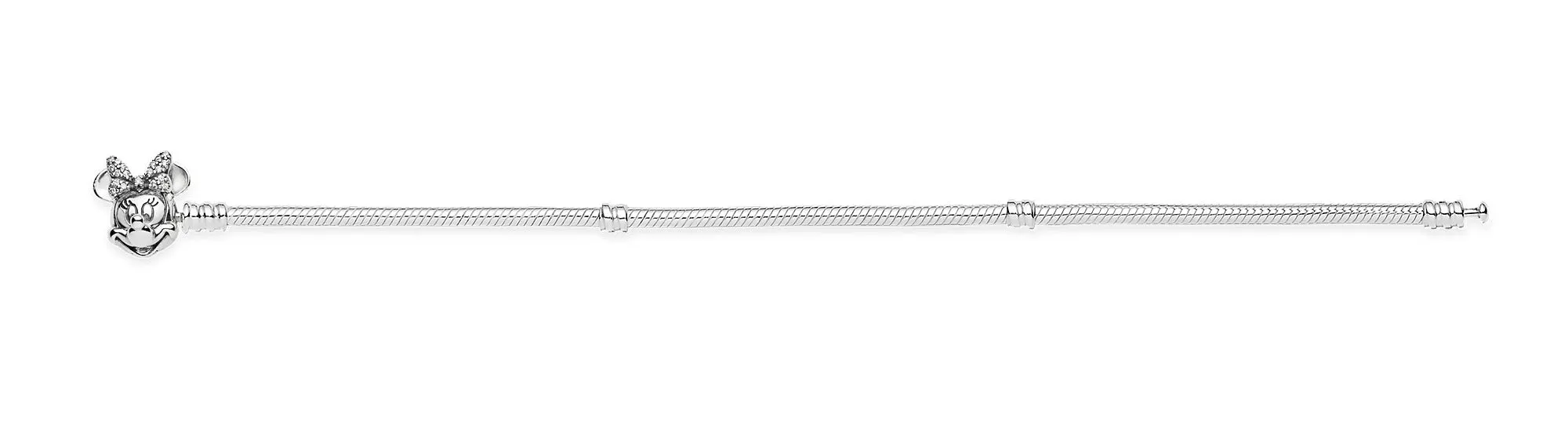 Disney Minnie silver bracelet with clear cubic zirconia
