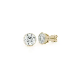 DRD Round Bezel Set Solitaire Studs 3.00 Ct. Total Weight DRD Round Bezel Set Solitaire Studs 3.00 Ct. Total Weight