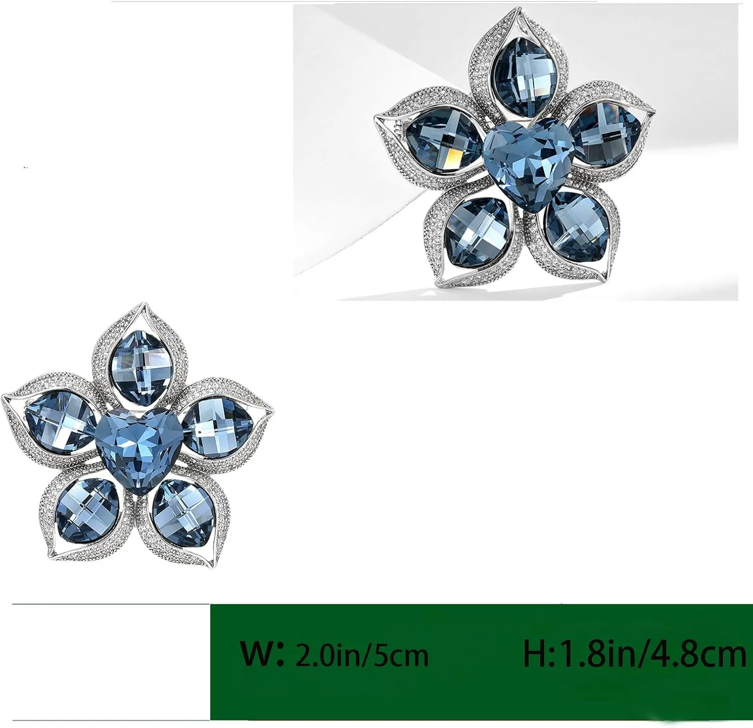 Flower Brooch Pin for Women Fashion Floral Pin Elegant Decorative Brooch Pins Jewelry Accessories Gifts for Birthday Anniversary Wedding Party
