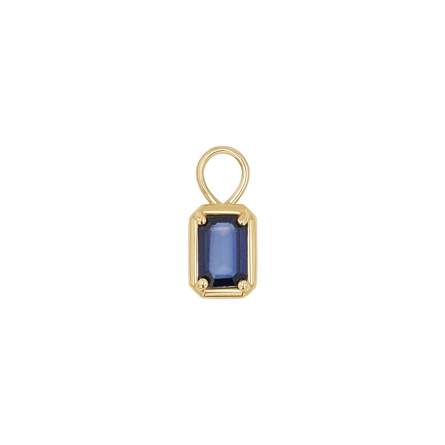 Gemstone Emerald Huggie Charms