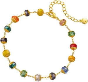 Gold Bracelets for Women Rainbow Beads Lantern Accessories Charms Crystal Bracelet Fashion Friendship Bracelets Gold Bracelets
