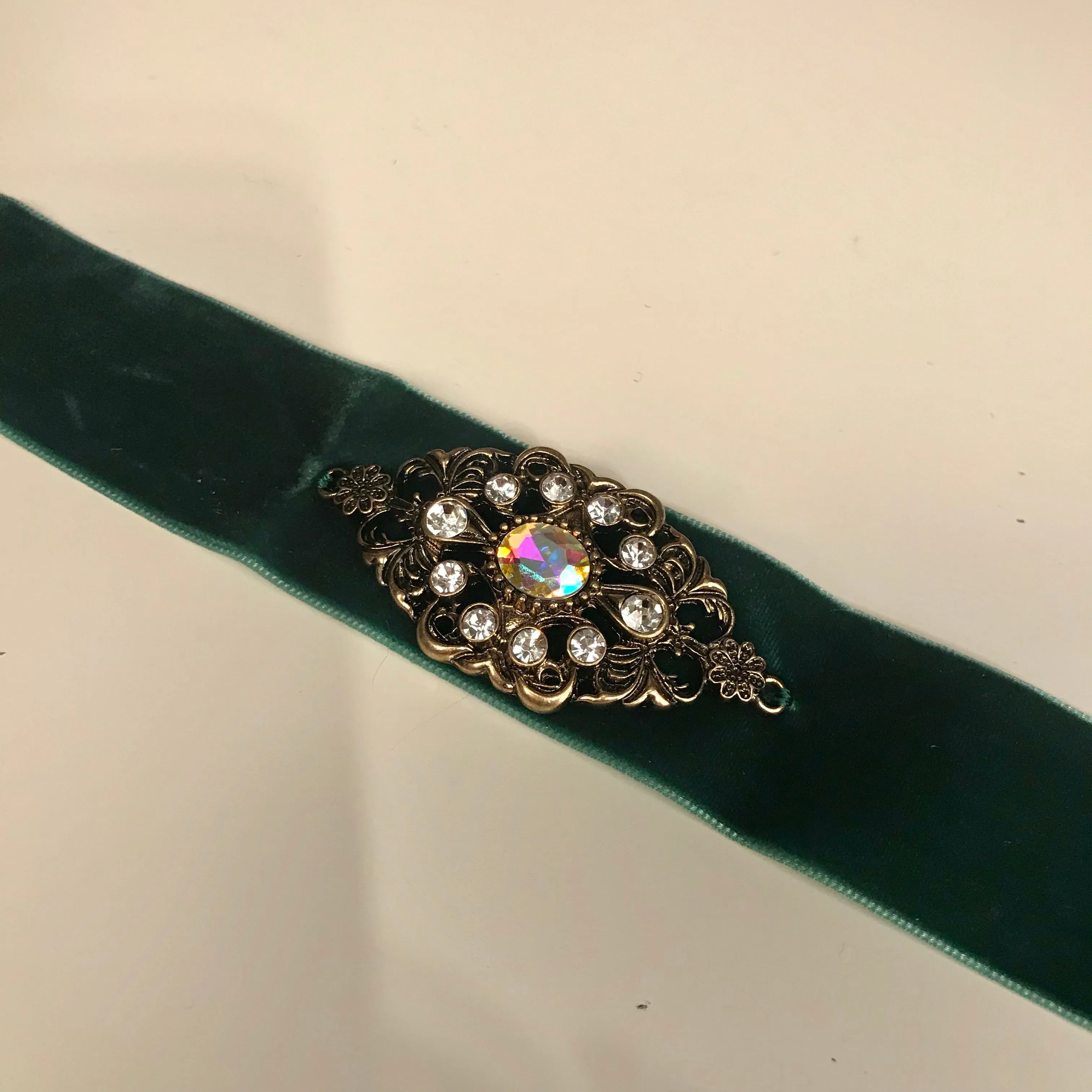 Green Velvet Choker