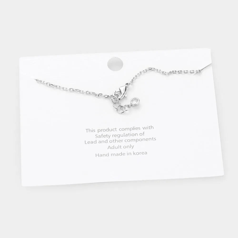 iLLASPARKZ -G- White Gold Dipped Metal Monogram Charm Bracelet