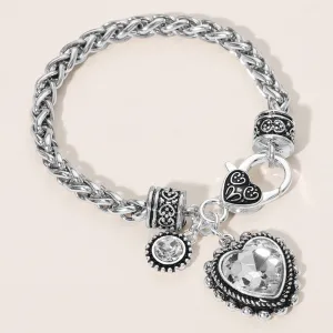 iLLASPARKZ Heart Stone Charm Bracelet