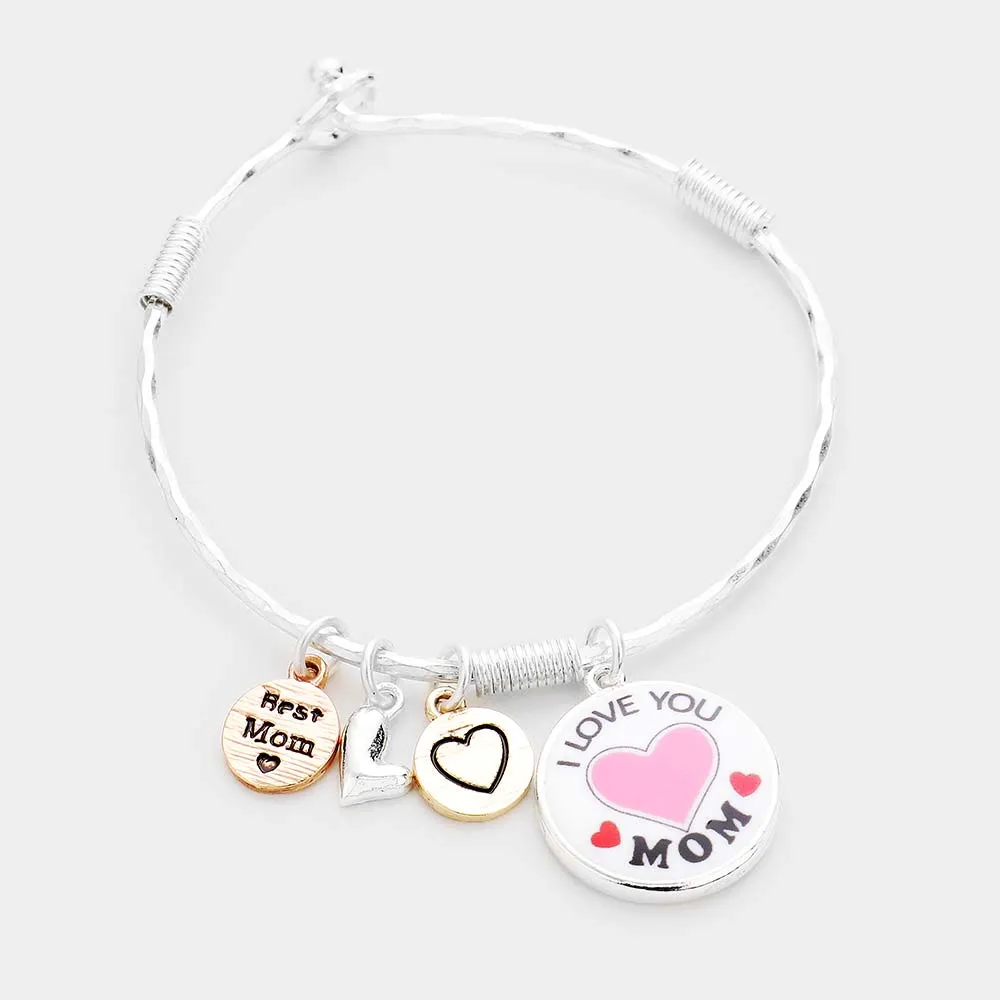 iLLASPARKZ I Love You Mom Charm Bracelet