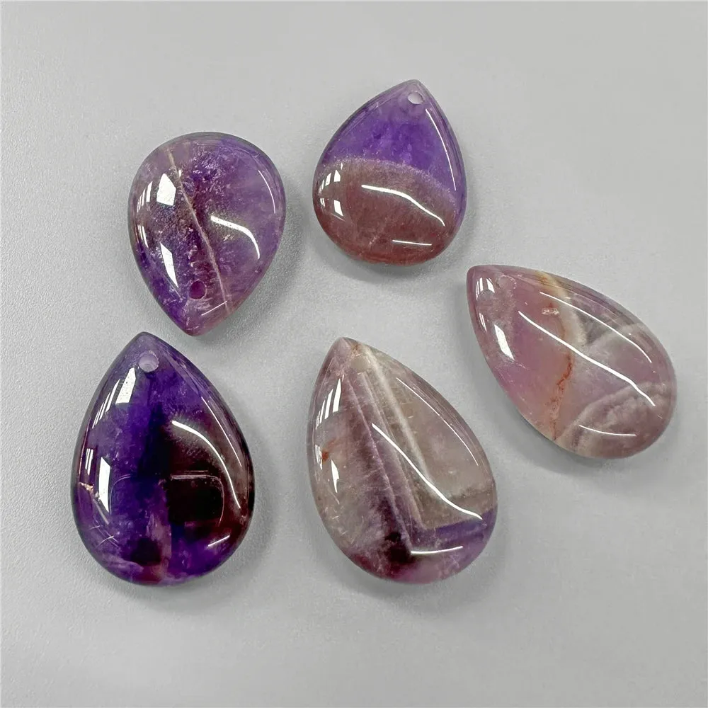 JC - Amazonite & Malachite Pendants: Gemstone drop pendants, perfect for DIY jewelry creations