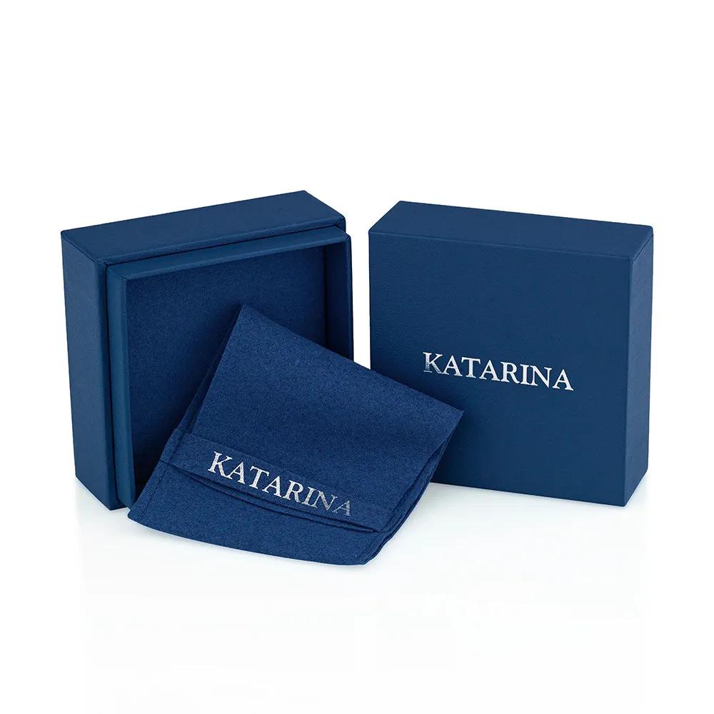 KATARINA 3/4 cttw Bezel Set Diamond Stud Earrings