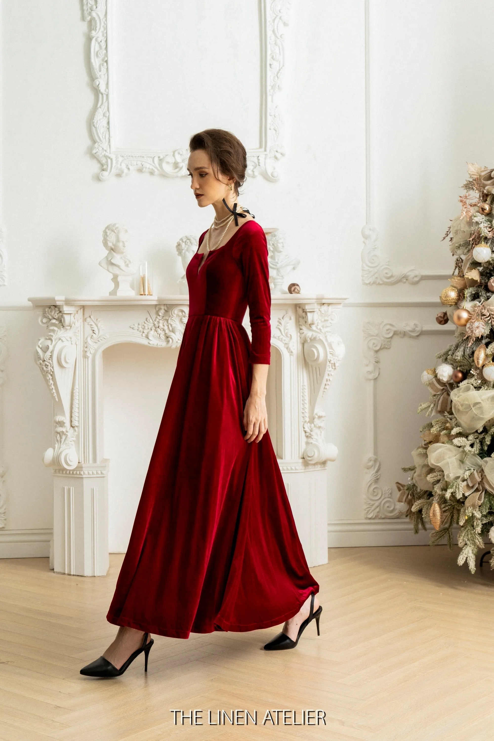 LAURA Velvet Prom Dress Ball Gown