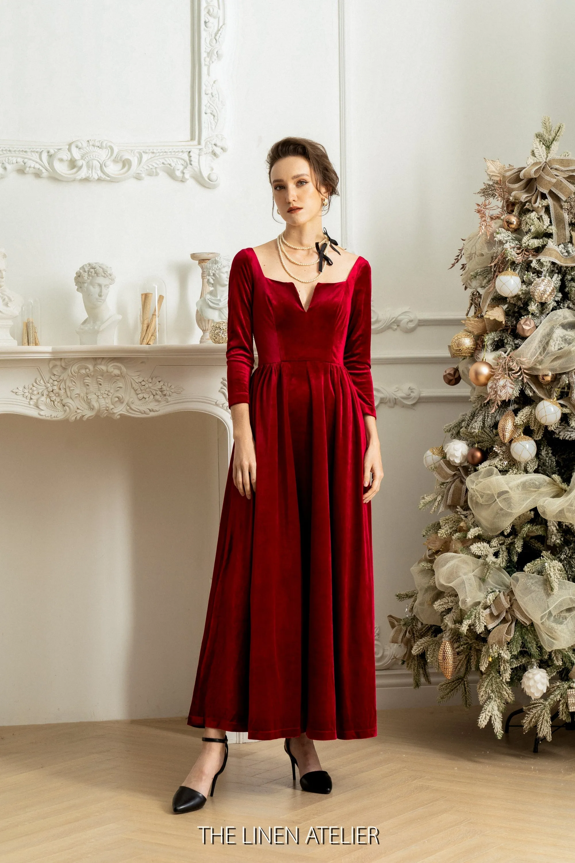 LAURA Velvet Prom Dress Ball Gown