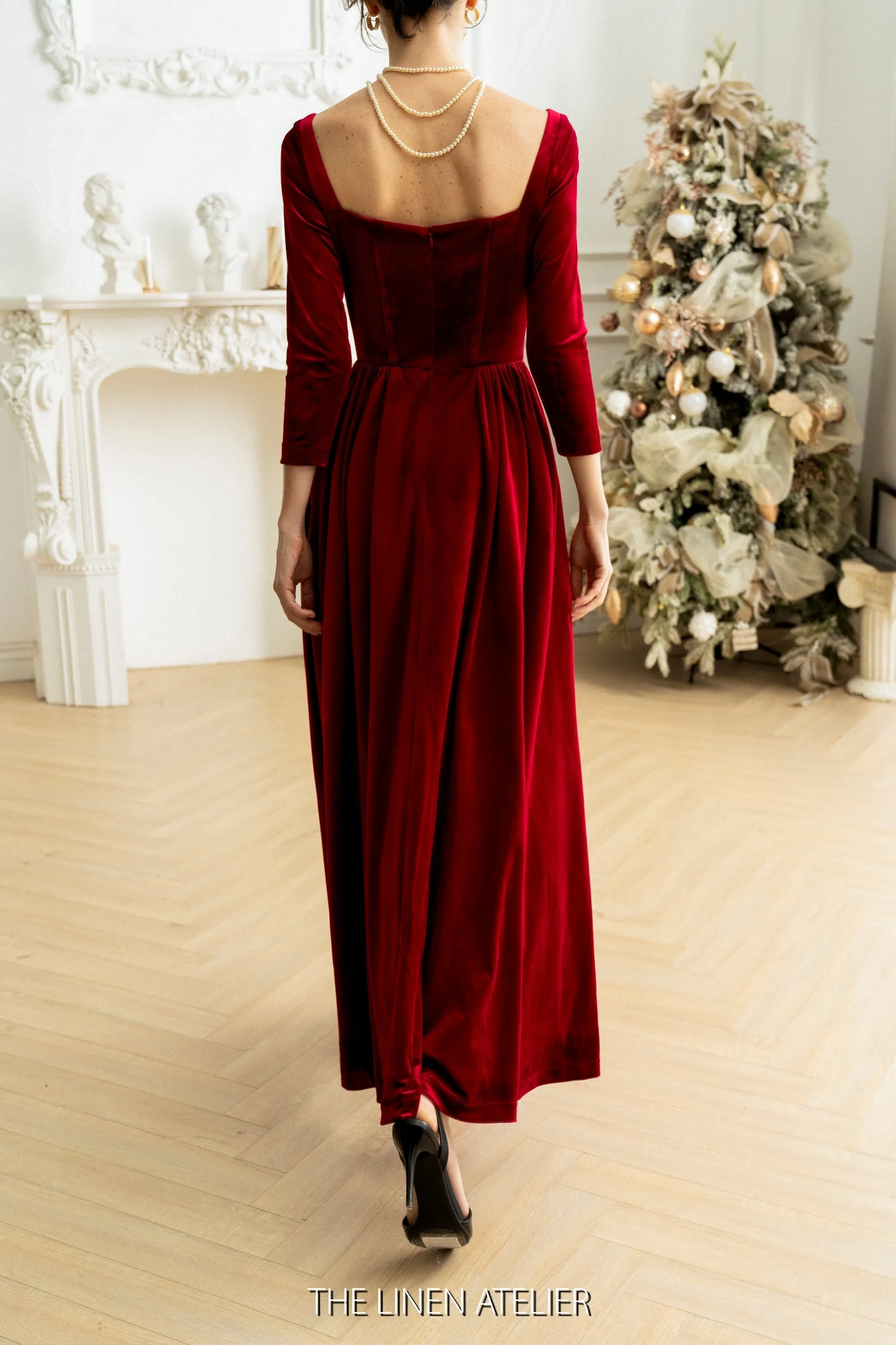 LAURA Velvet Prom Dress Ball Gown