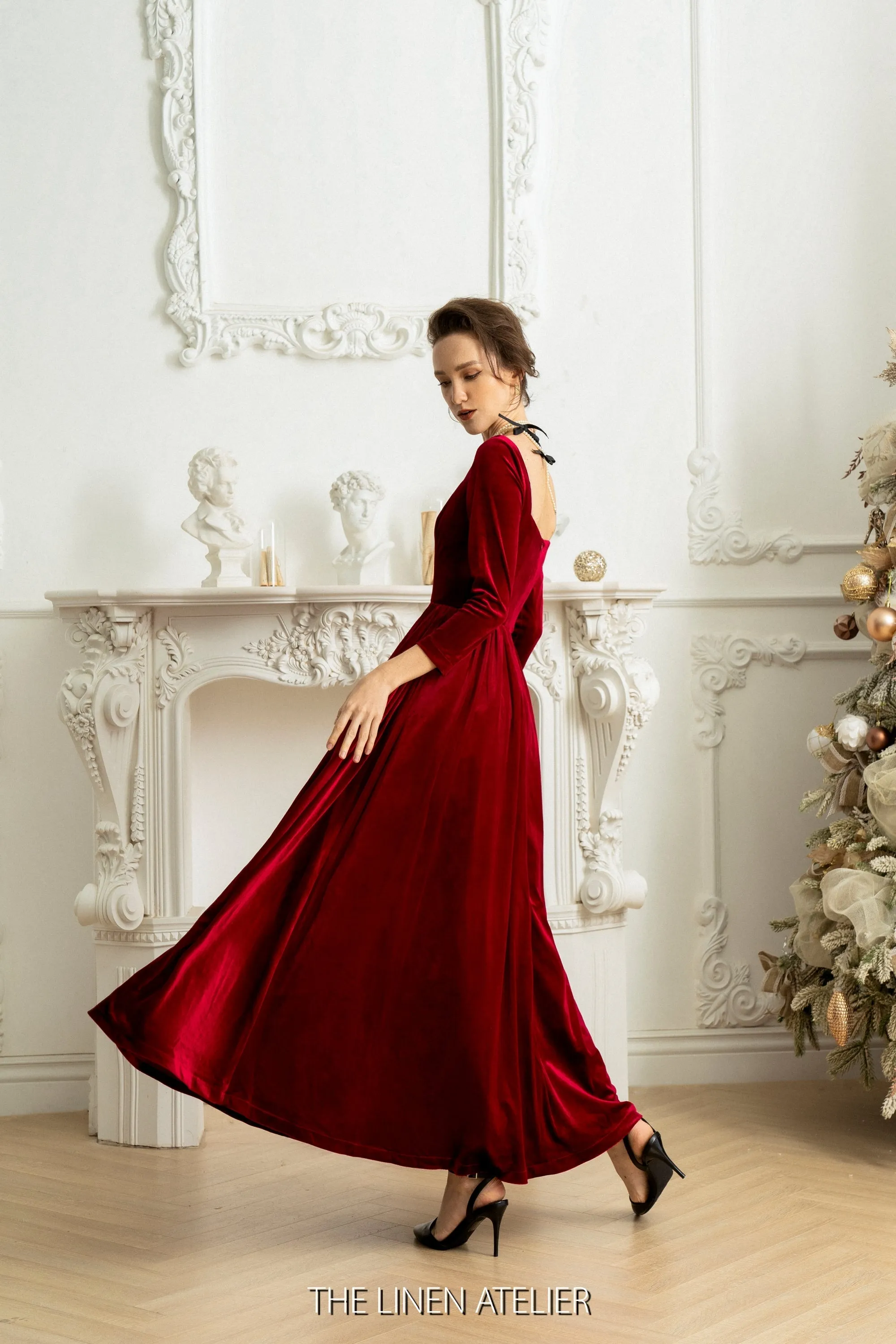 LAURA Velvet Prom Dress Ball Gown
