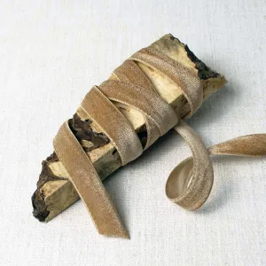 Lustre Velvet Ribbon in Browned Butter