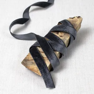 Lustre Velvet Ribbon in Carbon