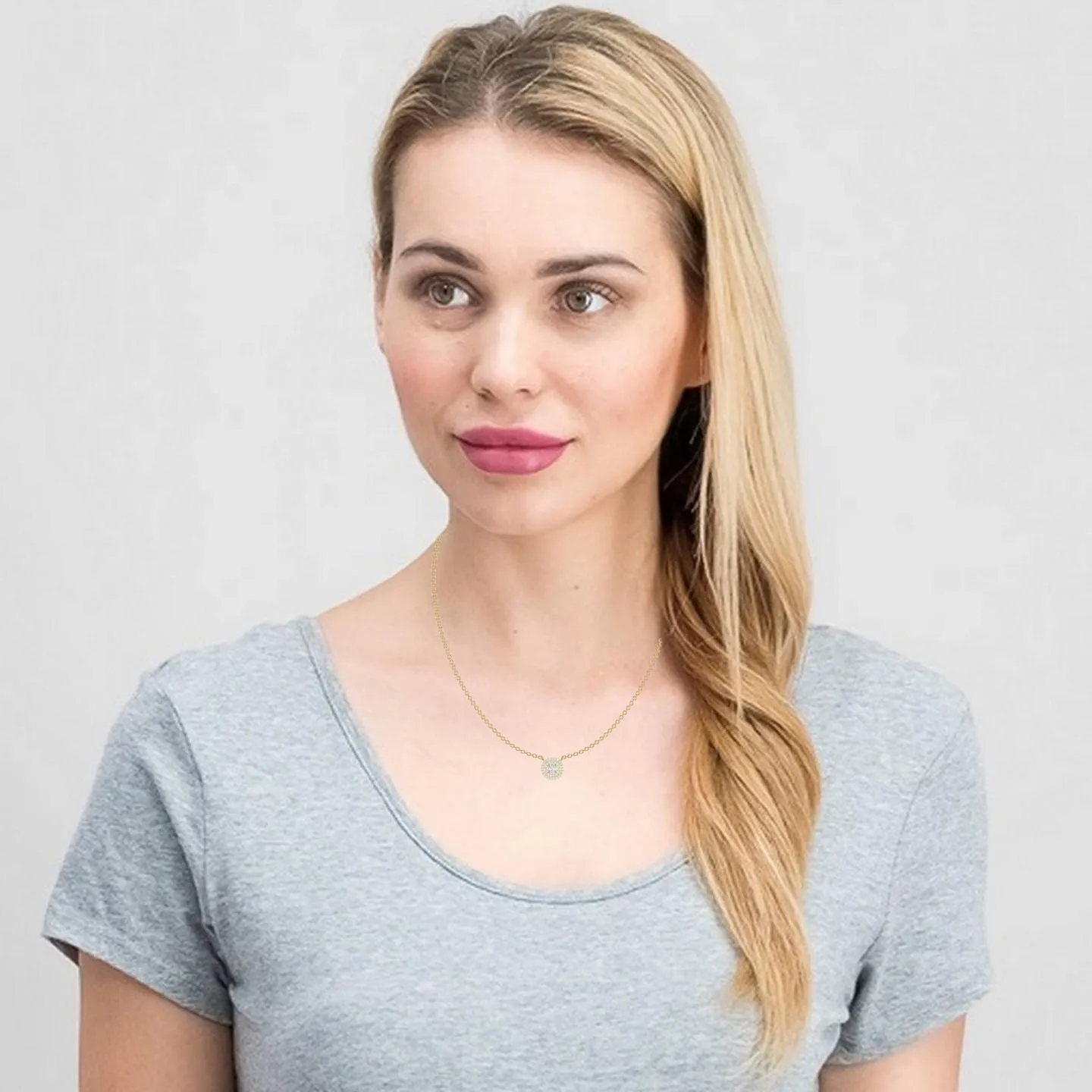 Modern Sterling Silver Pendant Necklace