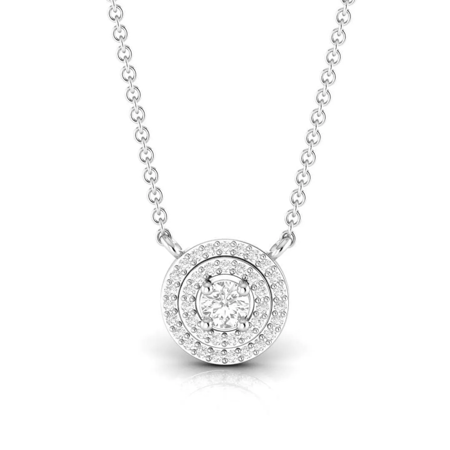 Modern Sterling Silver Pendant Necklace