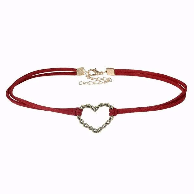 New Heart Velvet Choker