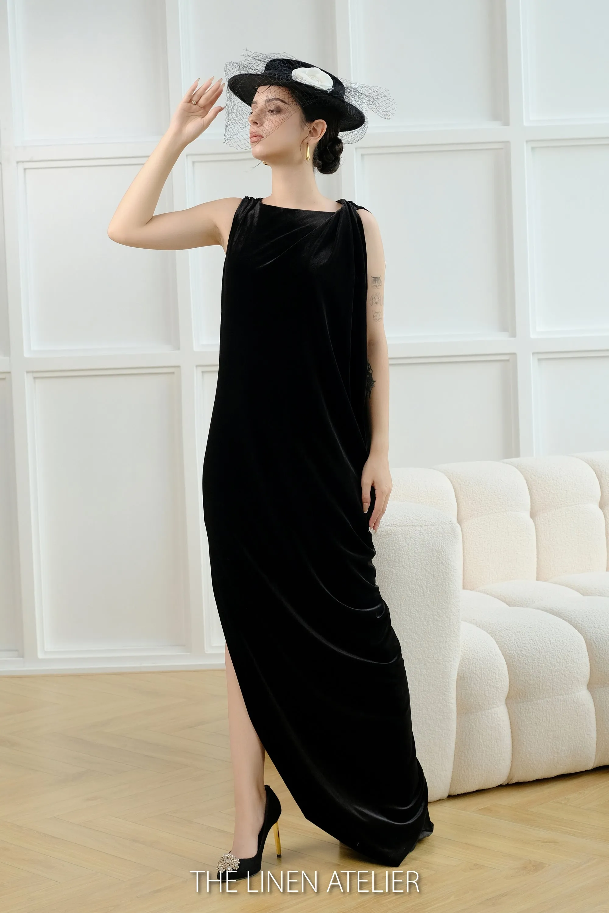 Noiva Long Tunic Velvet Dress