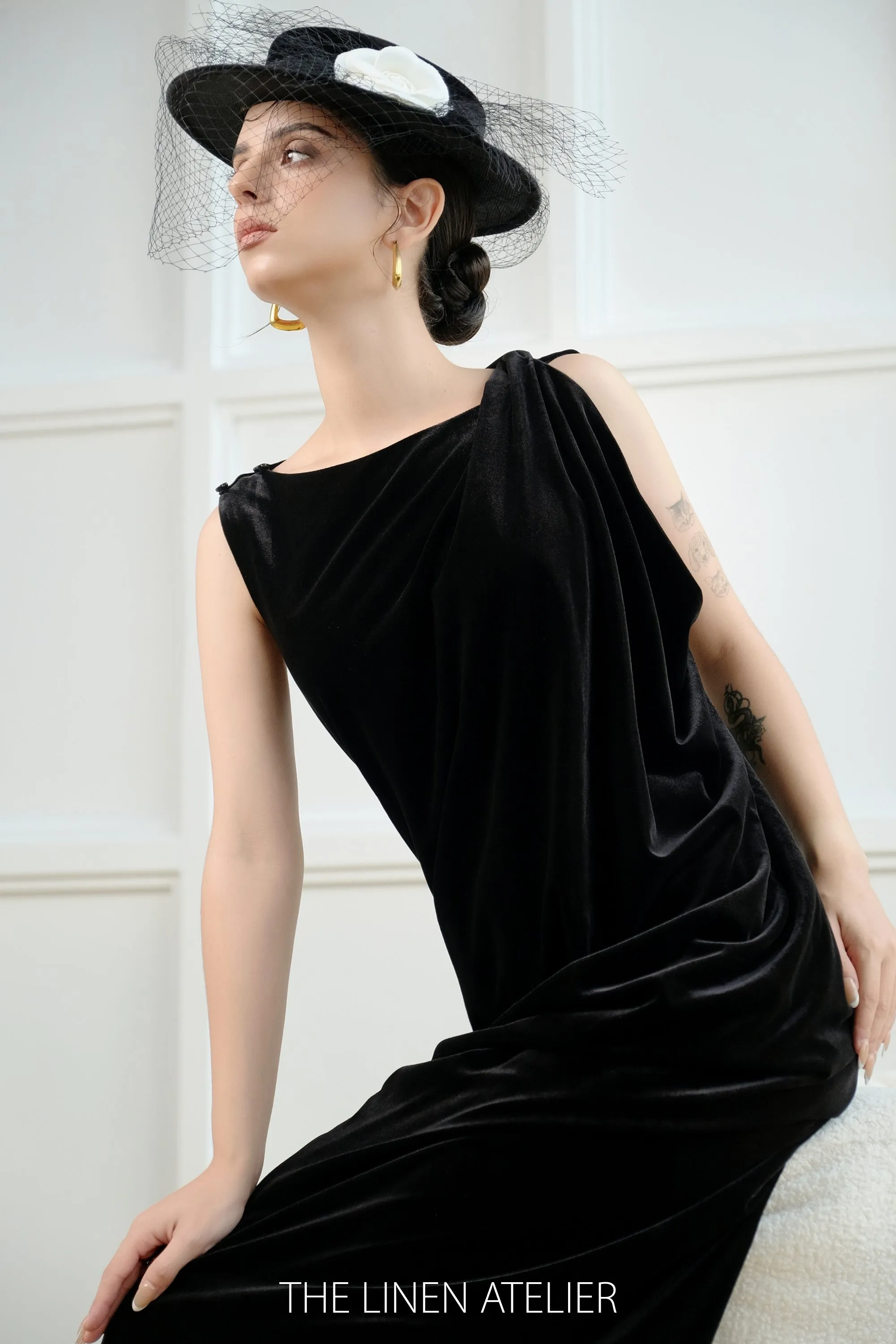 Noiva Long Tunic Velvet Dress