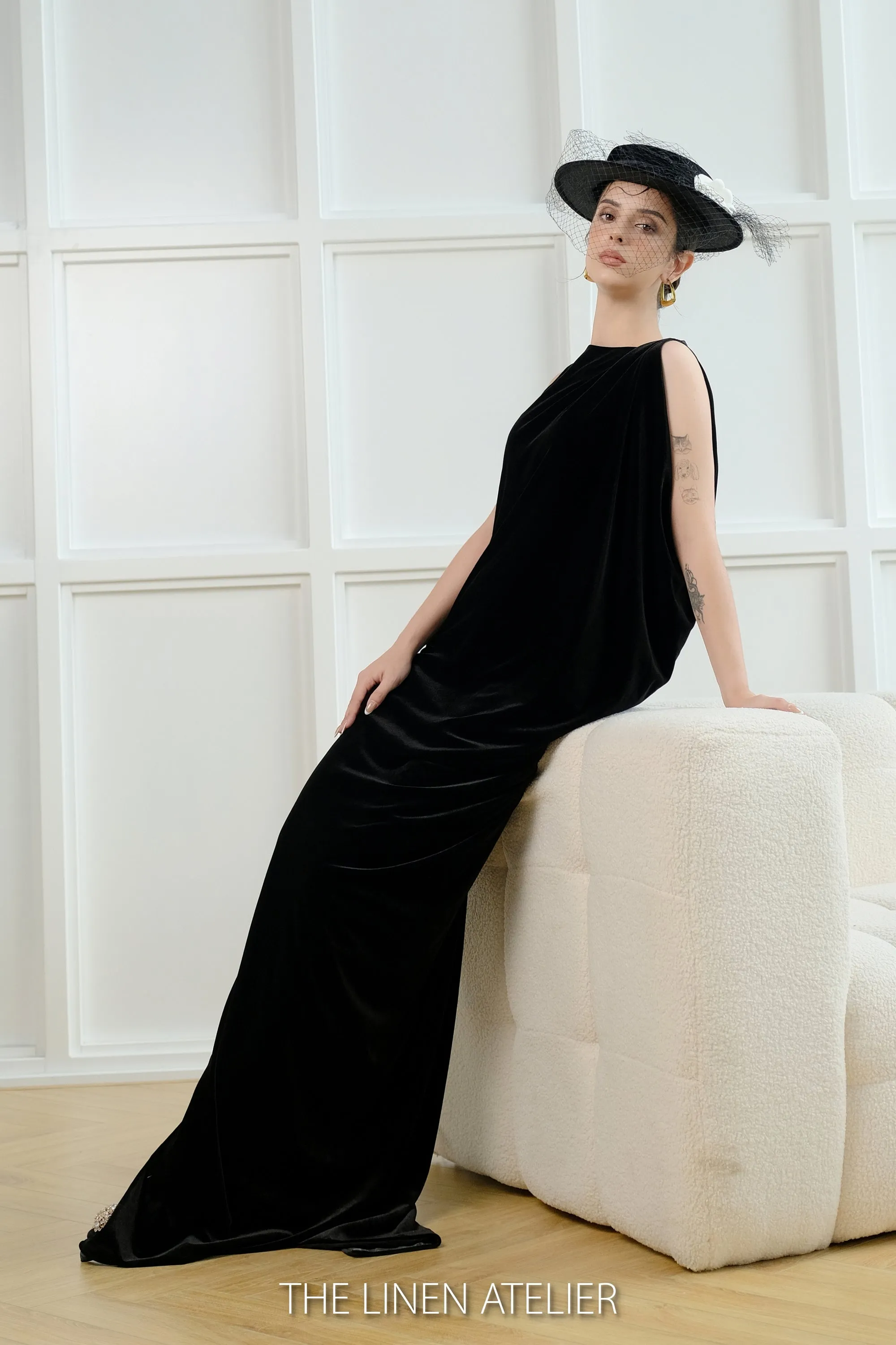 Noiva Long Tunic Velvet Dress