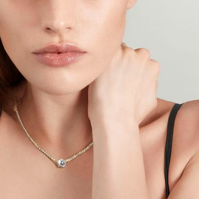 Nomination Chic&Charm Necklace, White Cubic Zirconia, Gold