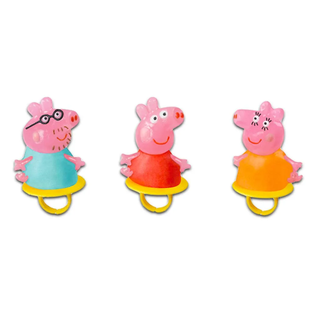 Peppa Pig Lollipop Rings Birthday Party Favors - Buy 18 Pack Jar/Tub or Individual Lollipop