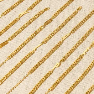 Personalizing Initial Multi Bracelet Set