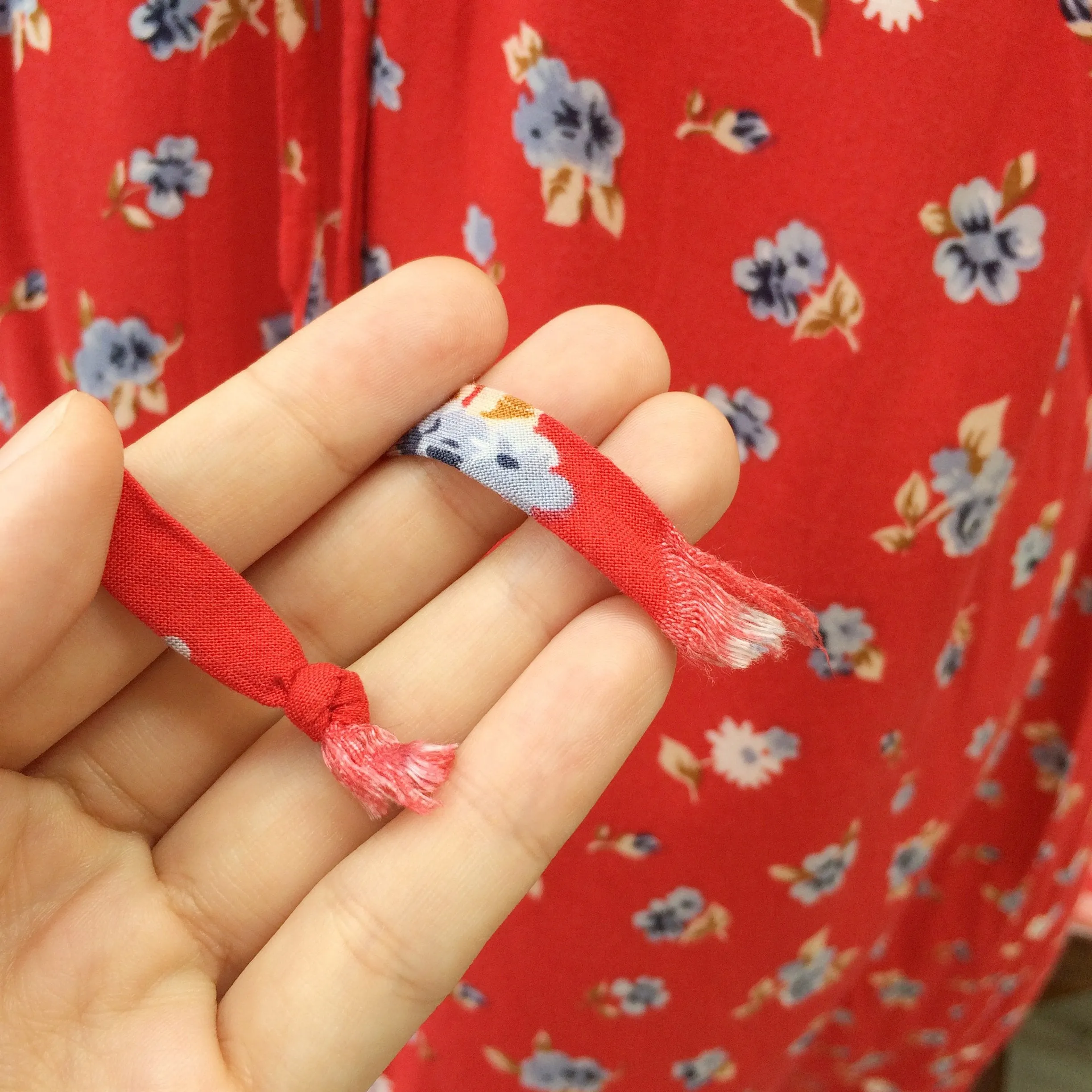 Red Hot Chilli Padi | Vintage 1990s grunge punk rock Red flocked floral tank dress