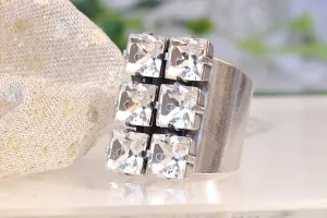 RHINESTONE STATEMENT RING RHINESTONE STATEMENT RING