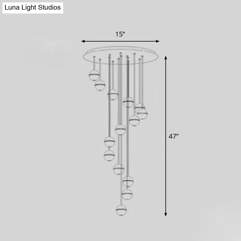 Seedy Glass Meteor Shower Pendant Chandelier: Modern Clear Suspension Light Fixture