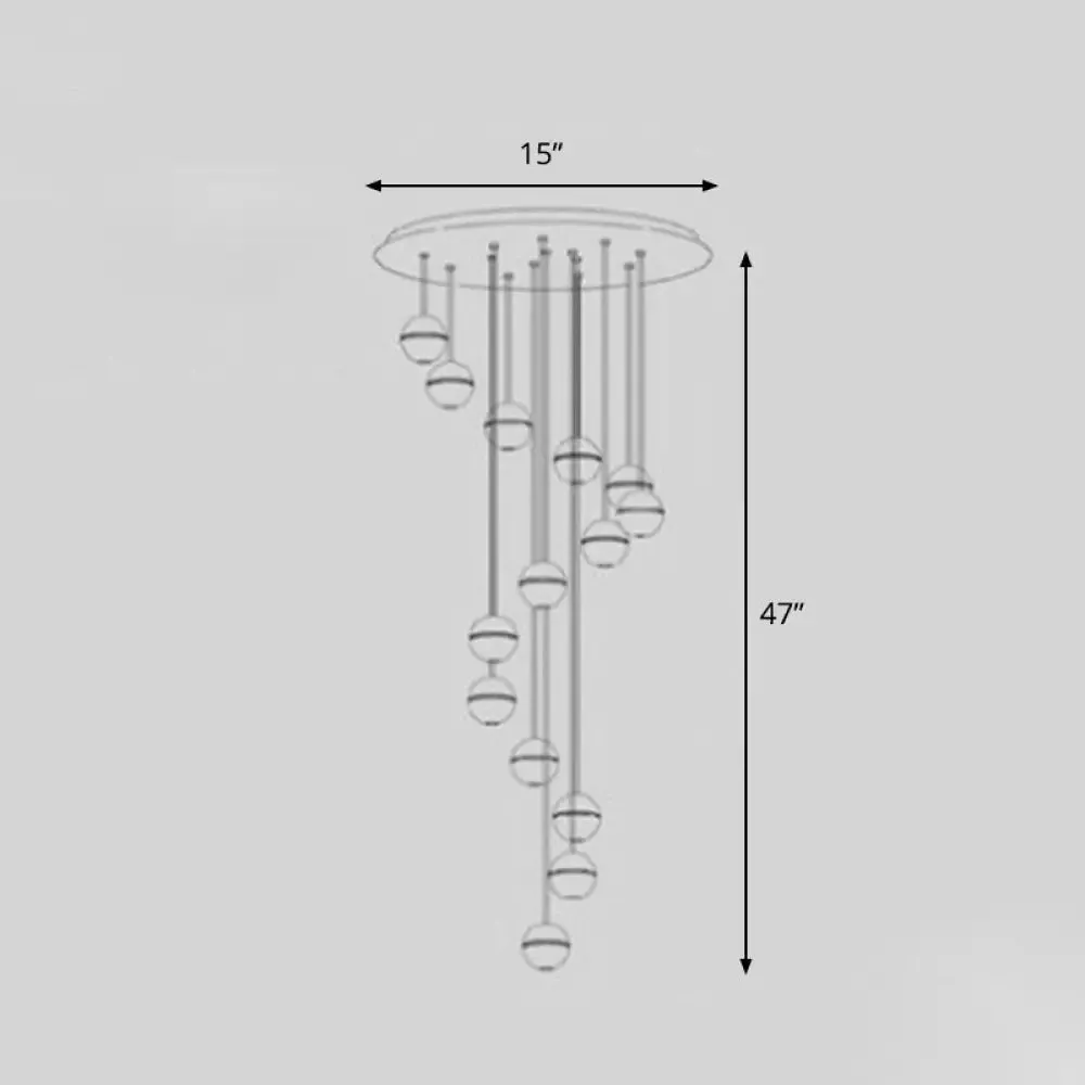 Seedy Glass Meteor Shower Pendant Chandelier: Modern Clear Suspension Light Fixture