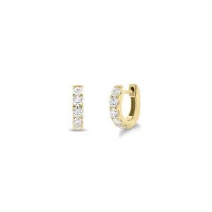 Small Round Diamond Huggie Earrings Small Round Diamond Huggie Earrings