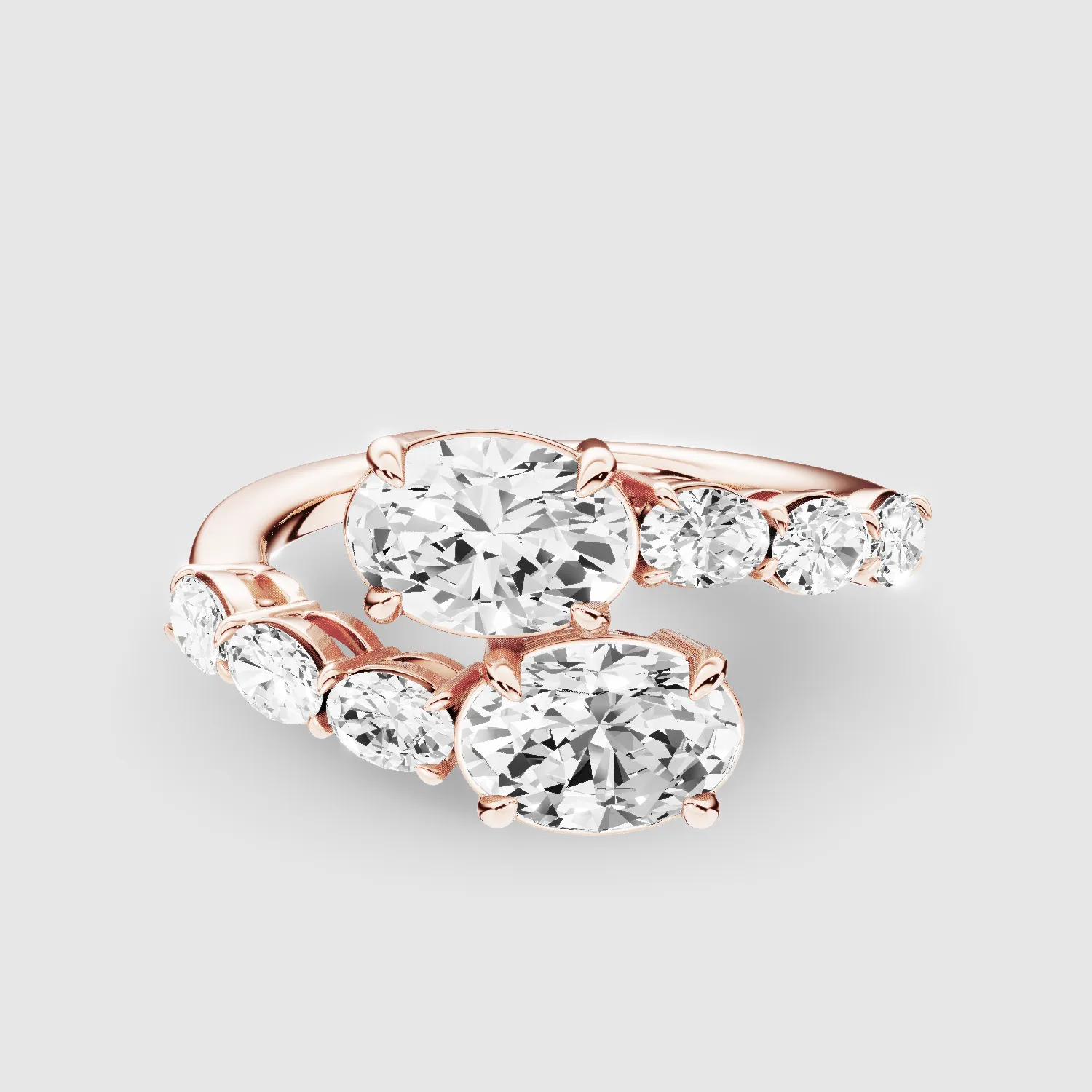 Studded  Detour Ring-Oval