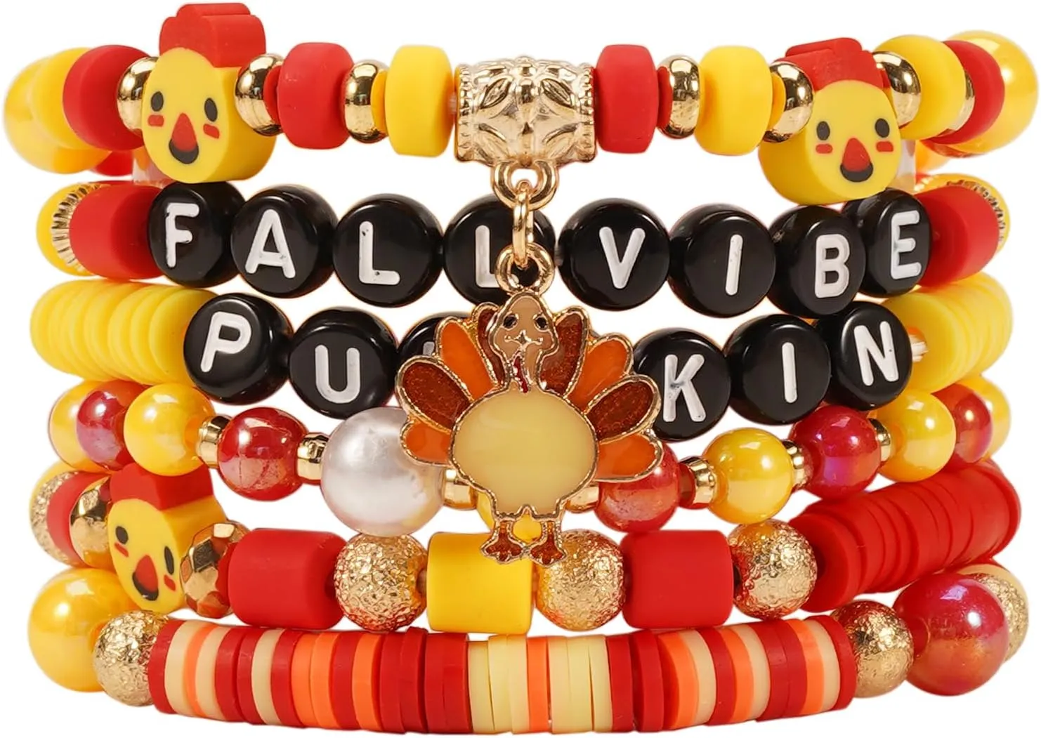 Twinfree Bohemian Bracelets for Women Stretch Multilayer Colorful Beads Bracelet with Charm Jewelry