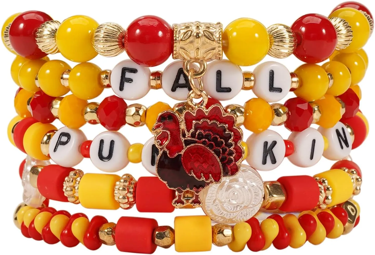 Twinfree Bohemian Bracelets for Women Stretch Multilayer Colorful Beads Bracelet with Charm Jewelry