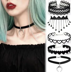Velvet Fashion Choker Necklace for Women & Girls - Vintage Lace Necklace with Pendants