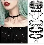 Velvet Fashion Choker Necklace for Women & Girls - Vintage Lace Necklace with Pendants