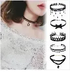 Velvet Fashion Choker Necklace for Women & Girls - Vintage Lace Necklace with Pendants