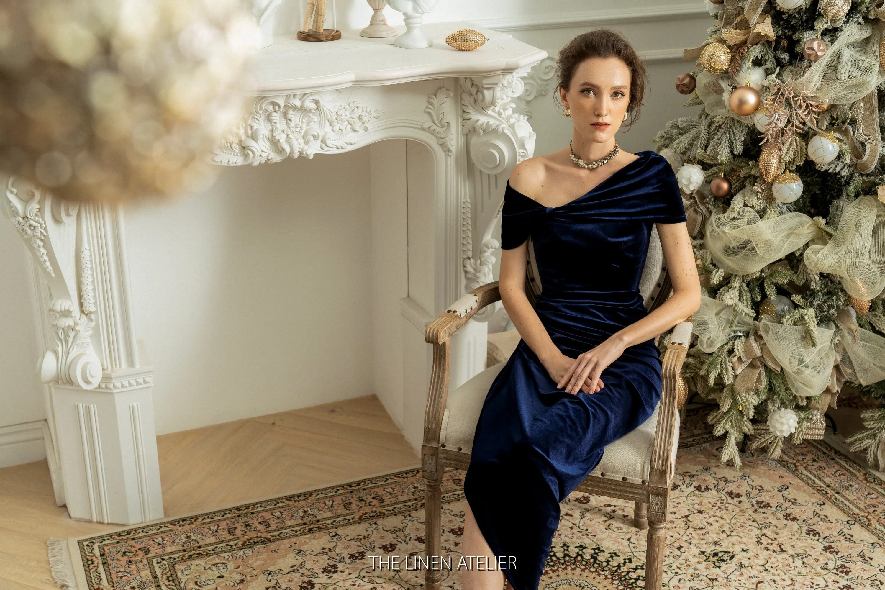 VICTORIA One Shoulder Velvet Formal Dress